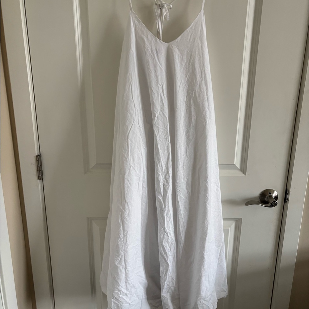 Banana Republic Dana Poplin Midi Dress With Pockets - Size S